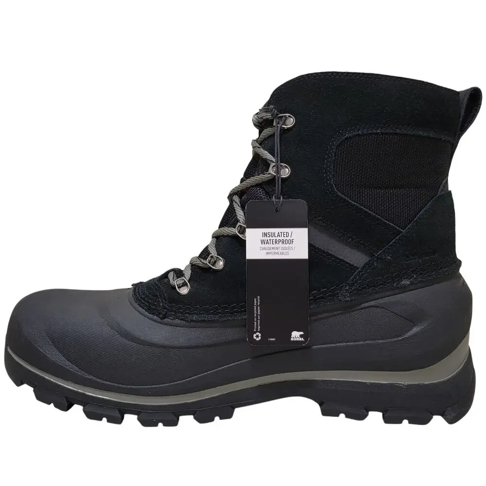 Sorel Men Buxton Lace Waterproof Insulated Winter Boots Size US 10.5 Black